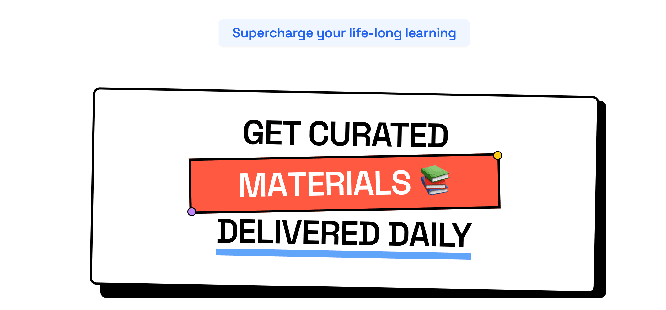 Self-Degree product graphic about receiving curated learning materials daily.